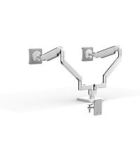 Aluminum with White Trim Two Piece Clamp Mount New Humanscale M2 Monitor Arm 